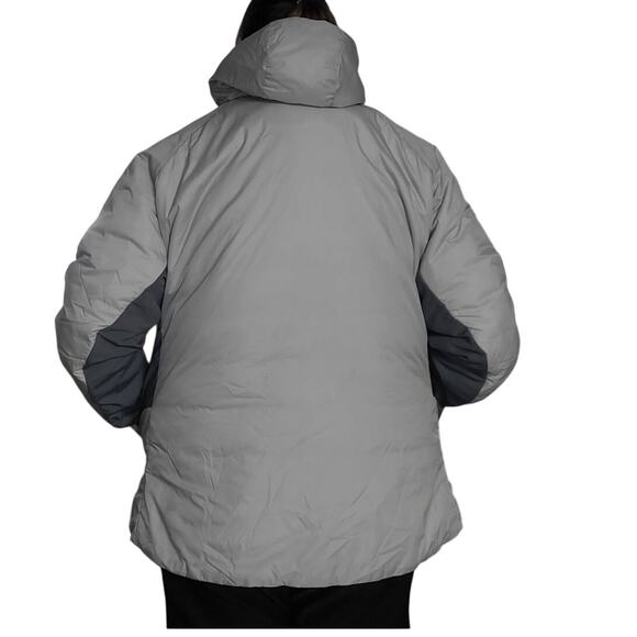 REI Co-op Size 3X Plus Flash Insulated Hybrid Hoodie Puff Jacket Gray Primaloft - Picture 3 of 8